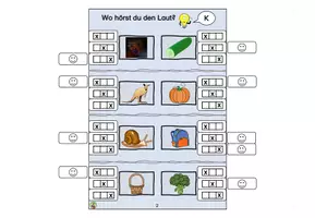 Vorschau - Arbeitsblätter - Klammerkarten K/ k Buchstabeneinführung - Seite 3