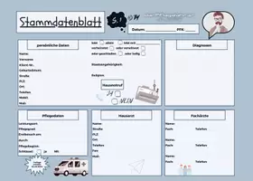 Vorschau - Arbeitsblätter - Vorlage eines Stammdatenblattes für die ambulante Pflege - Seite 2