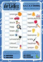 Vorschau - Arbeitsblätter - Indefinite Article: A or an 📘🔍 - Deckblatt