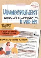Vorschau - Unterrichtsreihen - Übungsprojekt: Projektprüfung WiK (Lernplattform) - Deckblatt