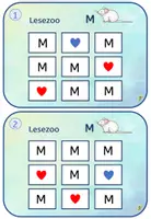 Vorschau - Fördermaterial/Inklusion - Lesezoo- 10 Lesekarten/Leseteppiche zum Laut M + Vokal - Seite 2
