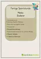 Vorschau - Stundenentwürfe - Mottostunde Zauberer (Fertige Sportstunde) - Deckblatt