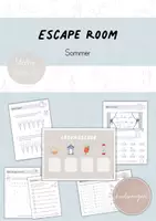 Vorschau - Arbeitsblätter - Escape Room: Mathe - Sommer (Ende Kl. 1 / Anfang Kl. 2) - Deckblatt
