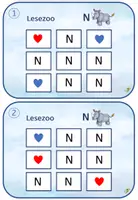 Vorschau - Fördermaterial/Inklusion - Lesezoo- 10 Lesekarten/Leseteppiche zum Laut N + Vokal - Seite 2