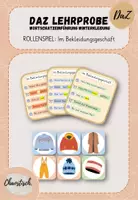 Vorschau - Spiele - Wortschatz "Winterkleidung" - Rollenspiel (DaZ Lehrprobe) - Deckblatt