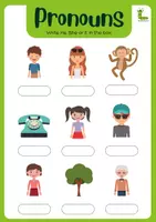 Vorschau - Arbeitsblätter - Starting Personal Pronouns (he, she, it, they) 🚀📚 - Seite 2