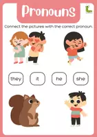 Vorschau - Arbeitsblätter - Starting Personal Pronouns (he, she, it, they) 🚀📚 - Deckblatt