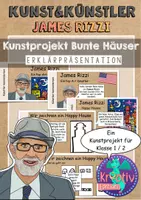 Vorschau - Arbeitsblätter - Materialpaket: Bunte Häuser Kunstprojekt James Rizzi - Seite 1