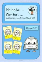 Vorschau - Spiele - Ich habe ... Wer hat ... Subtraktion im Zahlenraum bis 20 mit ZÜ 2 - Deckblatt
