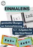 Vorschau - Aufgabenkarten - 1x1 gemischt - Deckblatt