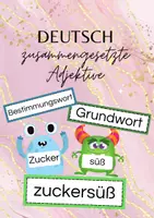 Vorschau - Anderer Materialtyp - Zusammengesetzte Adjektive Einführung mit Monsterchen - Deckblatt