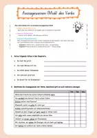 Vorschau - Arbeitsblätter - Aussageweisen (Modi) des Verbs - Deckblatt