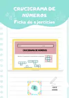 Vista previa - Hojas de trabajo - Crucigrama de números - Portada