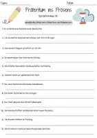 Vorschau - Arbeitsblätter - Präteritum Ins Präsens B1 2. Klasse 3. Klasse Zeitformen Präteritum Präsens Deutsch Arbeitsblatt mit Lösungen - Seite 1