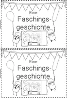 Vorschau - Arbeitsblätter - Bildergeschichte Fasching (Übungsheftchen) - Seite 1