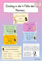 Vorschau - Poster - Einstieg in die 4 Fälle des Nomens (Merkblatt, Tafelkarten etc.) - Deckblatt