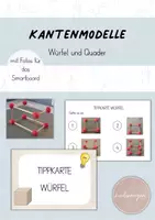 Vorschau - Arbeitsblätter - Kantenmodelle bauen: Würfel und Quader (geometrische Körper) - Deckblatt