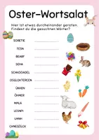 Vorschau - Arbeitsblätter - Oster-Wortsalat - Deckblatt
