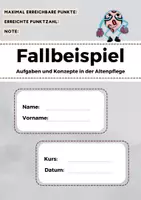 Vorschau - Arbeitsblätter - Fallbeispiel Herr Frank Prüfungsvorbereitung - Deckblatt