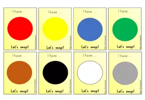 Vorschau - Spiele - Wortschatzspiel Let´s swap "Colours" - Seite 1
