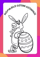 Vorschau - Arbeitsblätter - Ausmalbilder Ostern Osterhase, zum Ausmalen, Ausmalbild, Ausmalbilder, Kunst, gratis, kostenlos - Deckblatt