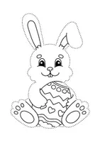 Vorschau - Arbeitsblätter - Osterhase zum ausmalen, zum Ausmalen, Ausmalbild, Ausmalbilder, Kunst, gratis, kostenlos - Seite 1