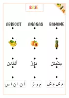 Aperçu - Feuilles d'exercices - Les fruits en arabe - Page 2