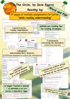Vorschau - Arbeitsblätter - The Circle, Eggers, reading log - Deckblatt