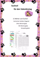 Vorschau - Anderer Materialtyp - Suchsel Valentinstag - Deckblatt
