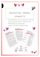 Vorschau - Arbeitsblätter - Valentine's Day Mediation Texte - Deckblatt