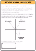 Vorschau - Poster - Rechter Winkel Merkblätter (Mathe Klasse 4 Geometrie) - Seite 1