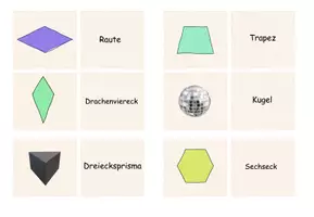 Vorschau - Arbeitsblätter - Finde den Zwilling: Flächen und Körper - Seite 3