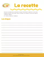 Aperçu - Feuilles d'exercices - Écriture d'une recette - déjeuner rigolo - Page 2