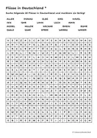 Vorschau - Arbeitsblätter - Suchsel Flüsse in Deutschland (2-fach differenziert) - Deckblatt