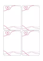 Vorschau - Mal- und Bastelvorlagen - Valentinstag Karten (Blankovorlage) - Seite 1