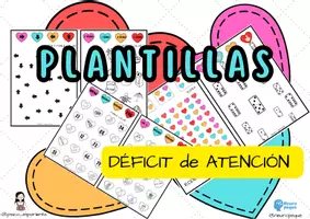 Vista previa - Hojas de trabajo - TARJETARIO DÉFICIT DE ATENCIÓN. PONLE COLOR - página 1