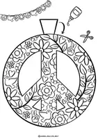 Vorschau - Spiele - Bastel-Paket "Peace" / Bastelvorlage Ausmalbilder Girlande Frieden Friedenstaube Mobile - Seite 2