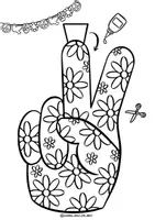 Vorschau - Spiele - Bastelvorlage "Peace"-Girlande / Klassenprojekt DIY Ausmalbilder - Seite 3