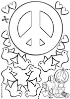 Vorschau - Spiele - Bastelvorlage "Peace"- Mobile DIY Ausmalbilder - Seite 3