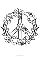Vorschau - Spiele - Ausmalbilder "Peace" Frieden Malvorlagen - Seite 3