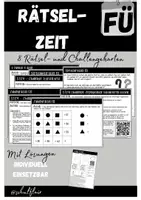 Vorschau - Stationenlernen - 8 Rätsel- und Challengekarten für zwischendurch - Deckblatt