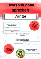 Vorschau - Spiele - Deutsch Lesespiel ohne sprechen Klasse 2 3 Winter - Deckblatt