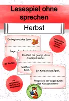 Vorschau - Spiele - Deutsch Lesespiel ohne sprechen Klasse 2 3 Herbst - Deckblatt