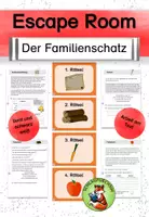 Vorschau - Arbeitsblätter - Mini Escape Room Grammatik Klasse 3 - Deckblatt