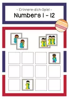Vorschau - Stationenlernen - English numbers - Erinnere-dich-Spiel - Deckblatt