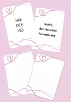 Vorschau - Mal- und Bastelvorlagen - Valentinstag Karten (Blankovorlage) - Deckblatt