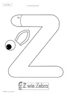 Vorschau - Mal- und Bastelvorlagen - Buchstabentier Z wie Zebra – Buchstabenheft Grundschule (Klasse 1) | Buchstabeneinführung, Bastelvorlage & Anfangsunterricht - Seite 2