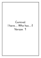 Vorschau - Fördermaterial/Inklusion - Carnival I have... Who has...? - Spiel (Englisch) - Seite 1