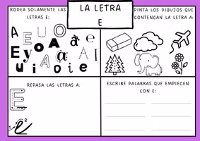 Vista previa - Manualidades / Dibujos para colorear - Propuestas vocales lectoescritura ingles castellano - página 3