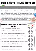 Vorschau - Arbeitsblätter - Erste Hilfe: Der Erste-Hilfe-Koffer - Deckblatt